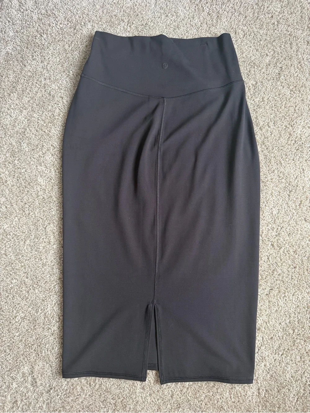 Lululemon Nulu Slim-Fit High Rise Black Midi Skirt